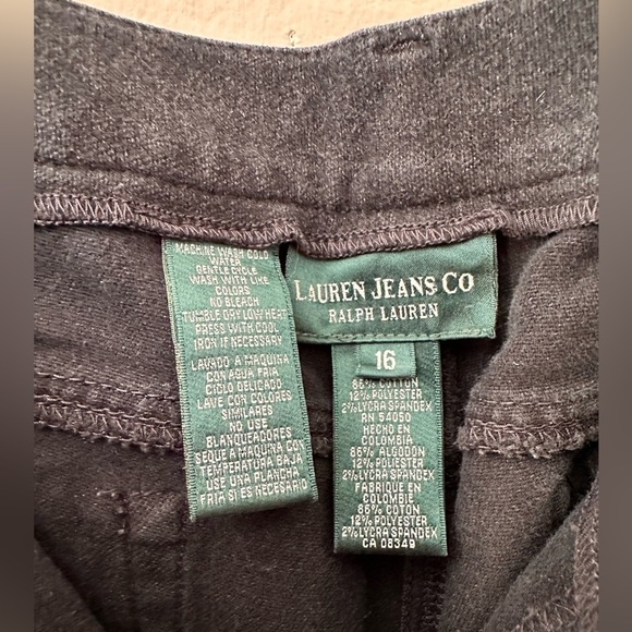 Lauren Jeans Co Stretchy Denim Pants Size 16 - Picture 5 of 7